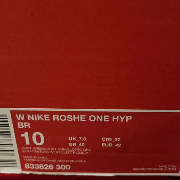 Nike Roshe One Hyper Breathe Sneakers Size 10 Color Green - Picture 10 of 10